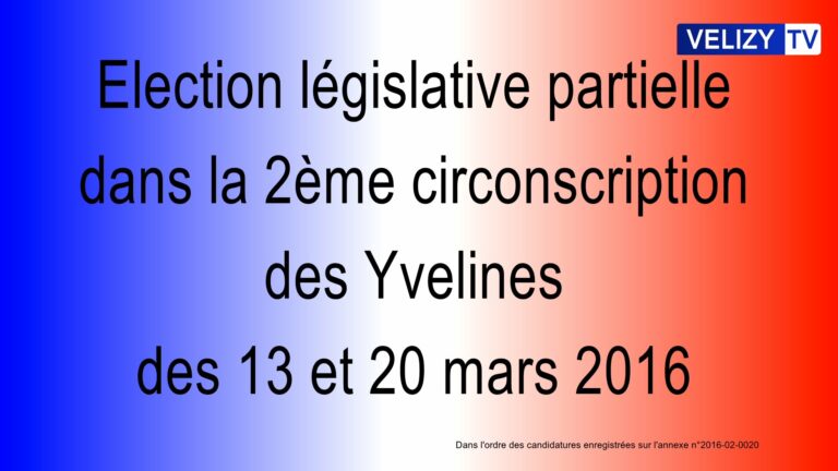Elections Législatives partielles de la 2ème circonscription des Yvelines