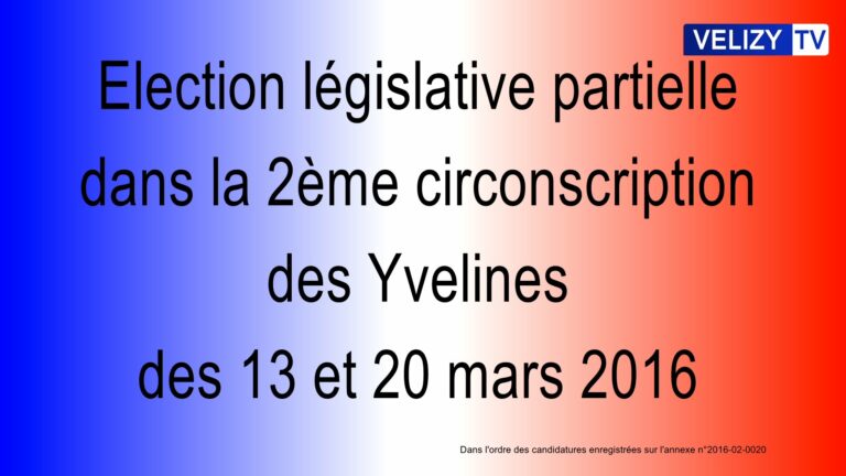 Elections Législatives partielles de la 2ème circonscription des Yvelines